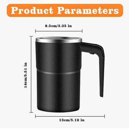 Fully Automatic Intelligent Magnetic Stirring Cup, with LED Intelligent Temperature Measurement, 20S Automatic Stirring Stop, 304 Stainless Steel Material, USB Charging, Waterproof Design, Suitable for Coffee, Milk Powder and Other Beverages